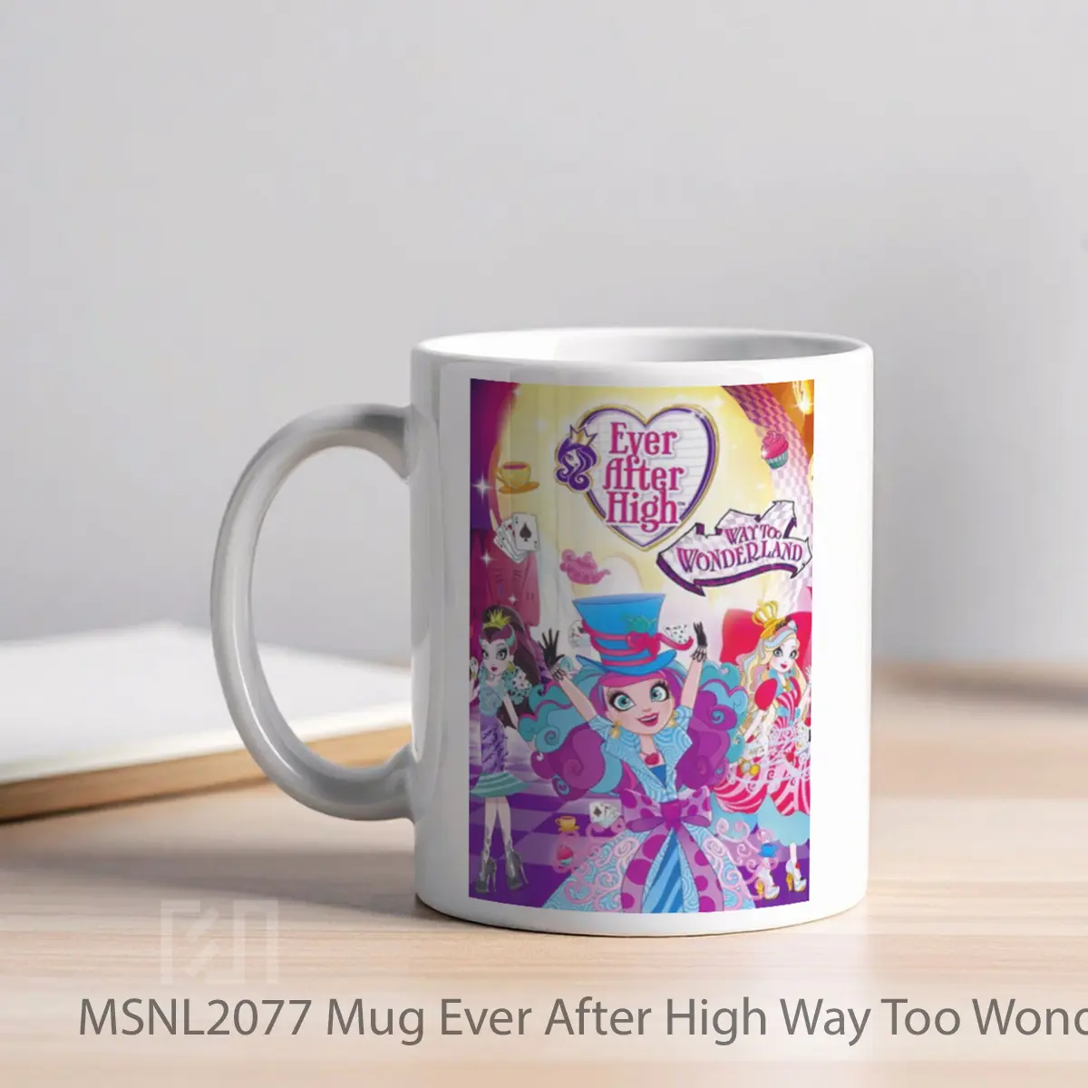 Mug Ever After High Way Too Wonderland Gelas Keramik Tema Film MSNL2077 - Tampak Kiri