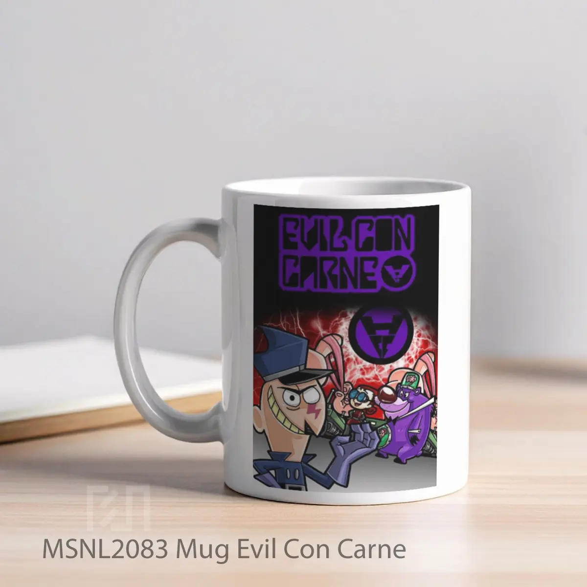 Mug Evil Con Carne Gelas Keramik Tema Film MSNL2083 - Tampak Kiri