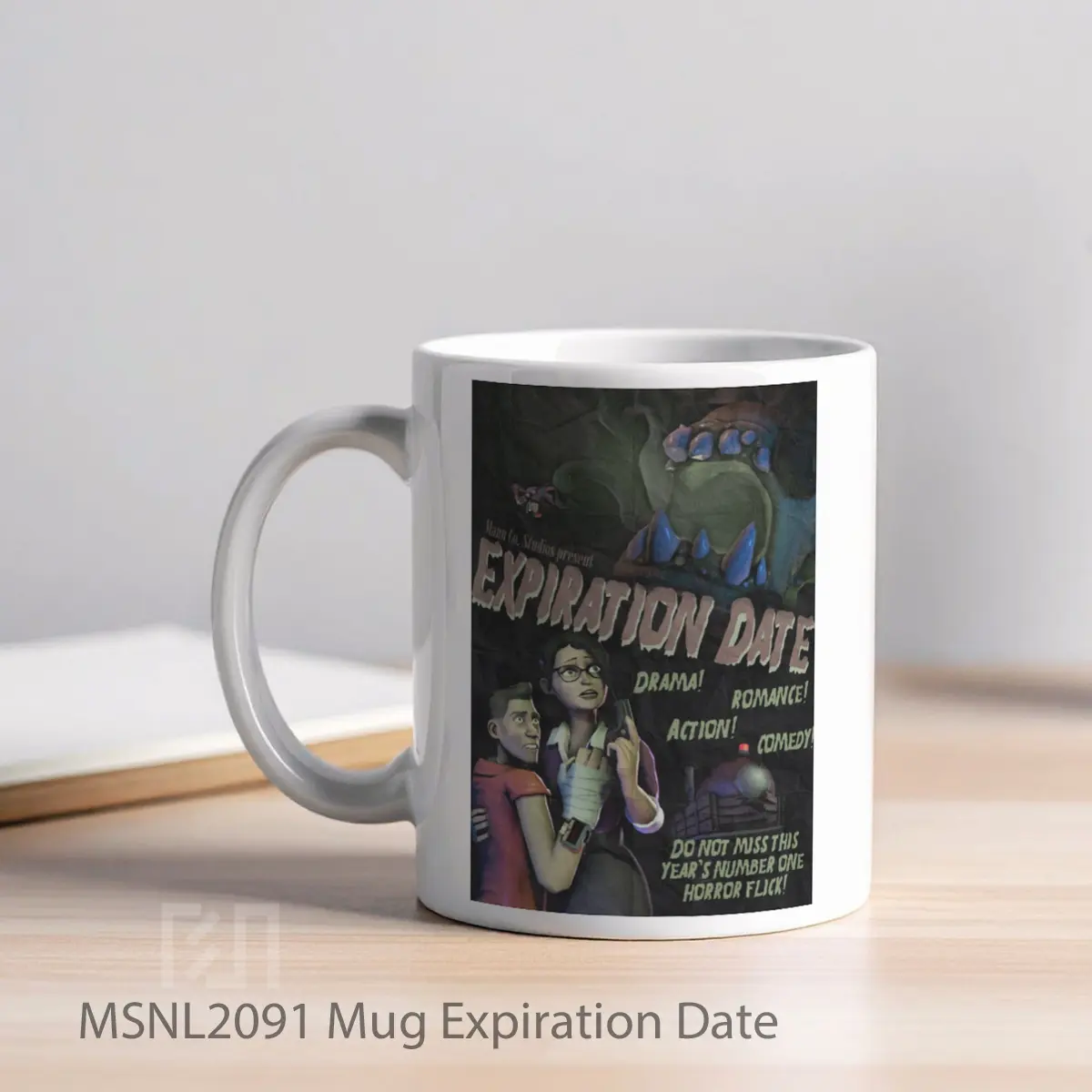 Mug Expiration Date Gelas Keramik Tema Film MSNL2091 - Tampak Kiri