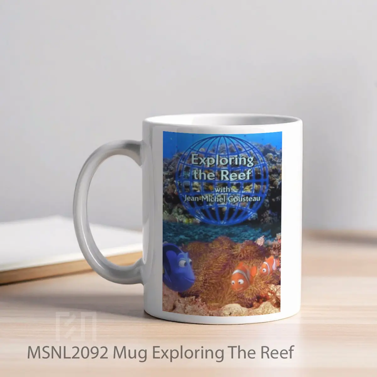 Mug Exploring The Reef Gelas Keramik Tema Film MSNL2092 - Tampak Kiri