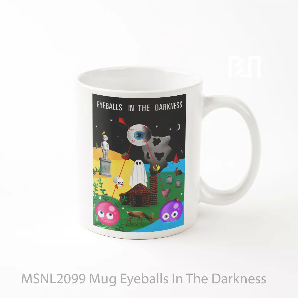 Mug Eyeballs In The Darkness Gelas Keramik Tema Film MSNL2099