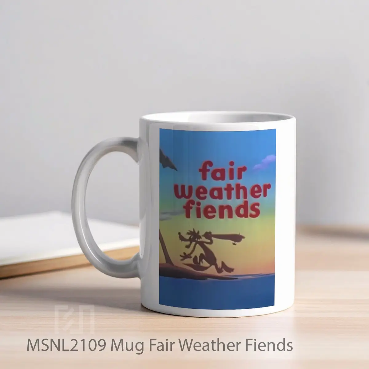 Mug Fair Weather Fiends Gelas Keramik Tema Film MSNL2109 - Tampak Kiri
