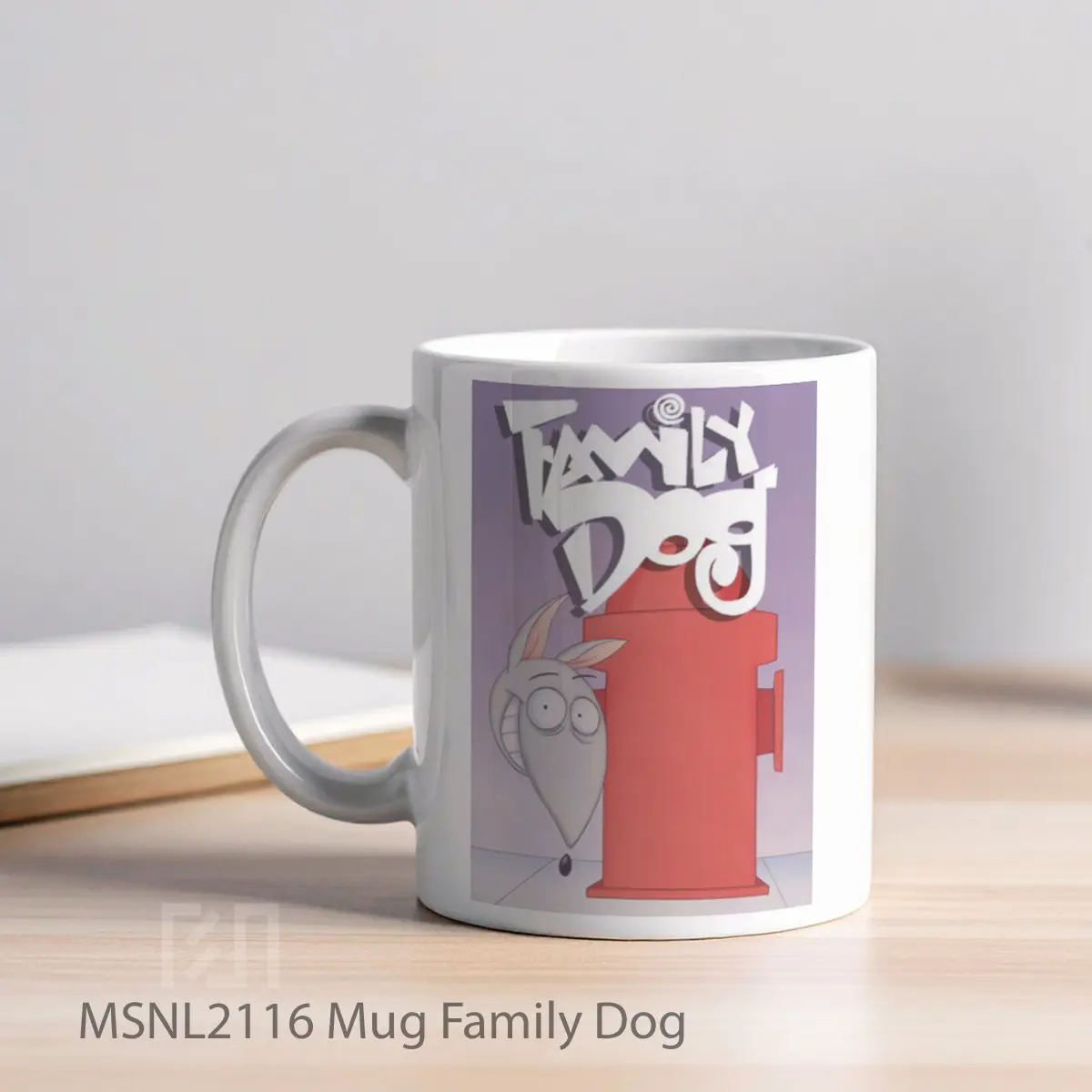 Mug Family Dog Gelas Keramik Tema Film MSNL2116 - Tampak Kiri