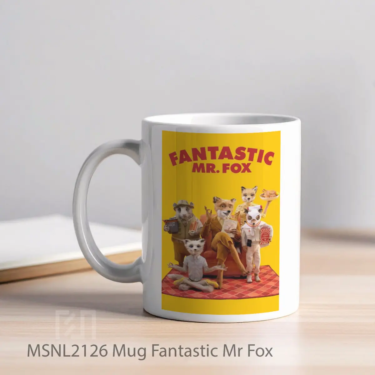 Mug Fantastic Mr Fox Gelas Keramik Tema Film MSNL2126 - Tampak Kiri