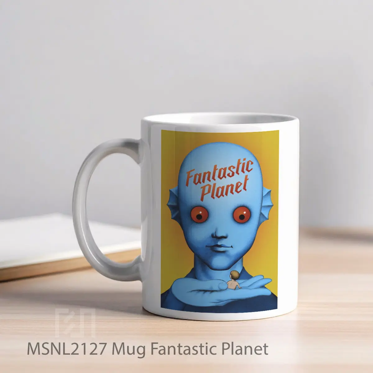 Mug Fantastic Planet Gelas Keramik Tema Film MSNL2127 - Tampak Kiri