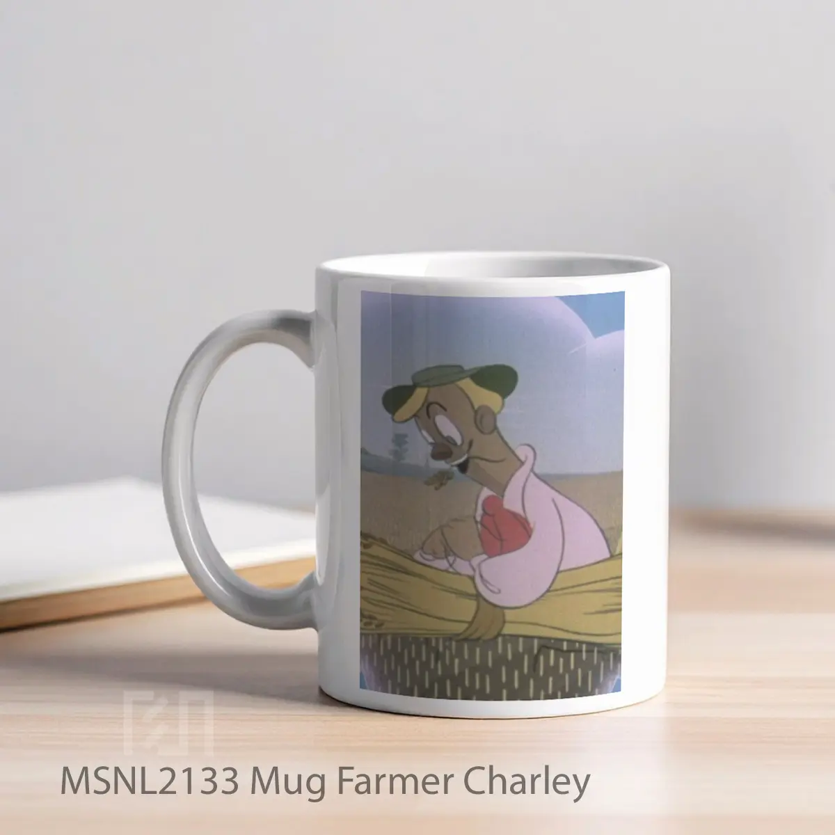 Mug Farmer Charley Gelas Keramik Tema Film MSNL2133 - Tampak Kiri