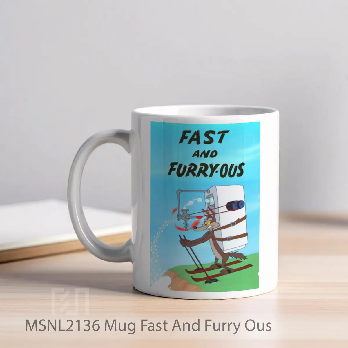 Mug Fast And Furry Ous Gelas Keramik Tema Film MSNL2136 - Tampak Kiri