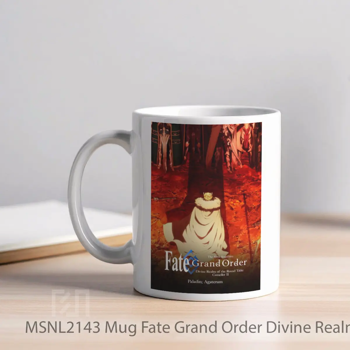 Mug Fate Grand Order Divine Realm Of The Round Table Camelot Paladin Agateram Gelas Keramik Tema Film MSNL2143 - Tampak Kiri