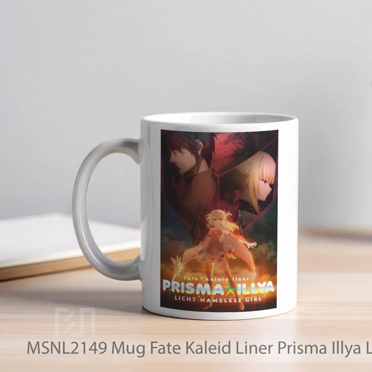 Mug Fate Kaleid Liner Prisma Illya Licht Nameless Girl Gelas Keramik Tema Film MSNL2149 - Tampak Kiri