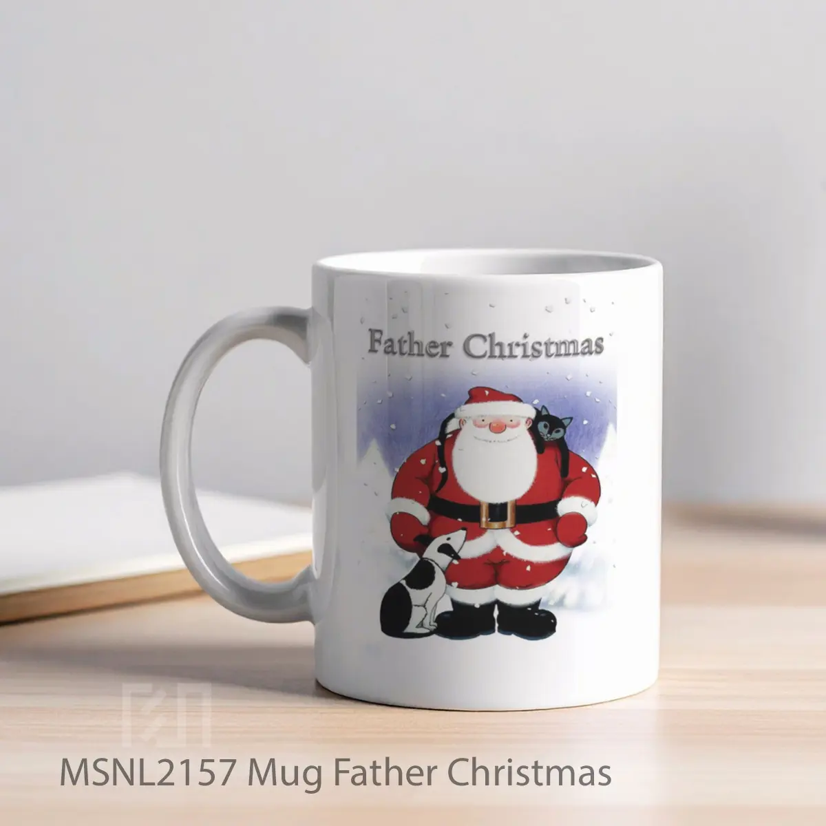 Mug Father Christmas Gelas Keramik Tema Film MSNL2157 - Tampak Kiri