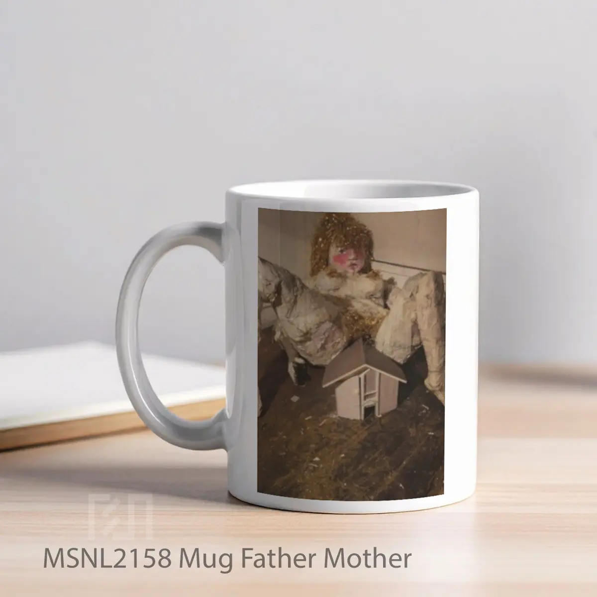 Mug Father Mother Gelas Keramik Tema Film MSNL2158 - Tampak Kiri