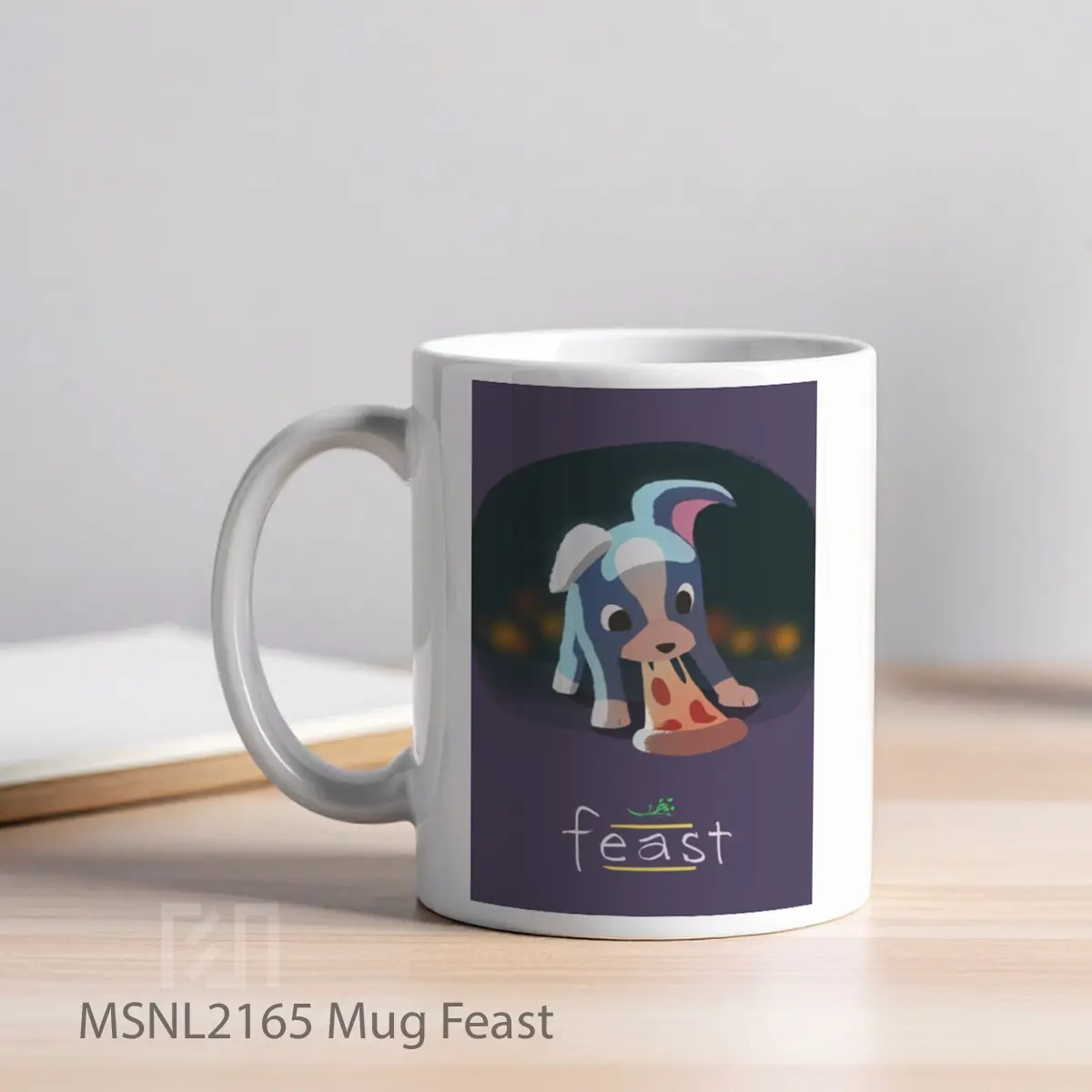 Mug Feast Gelas Keramik Tema Film MSNL2165 - Tampak Kiri