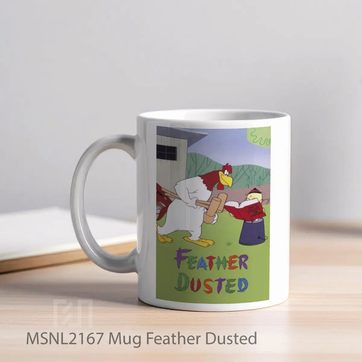 Mug Feather Dusted Gelas Keramik Tema Film MSNL2167 - Tampak Kiri
