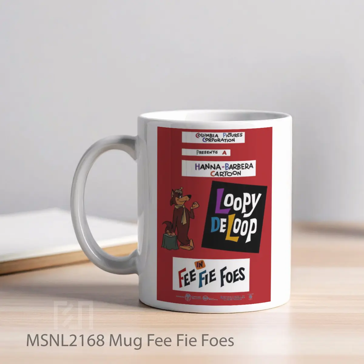 Mug Fee Fie Foes Gelas Keramik Tema Film MSNL2168 - Tampak Kiri