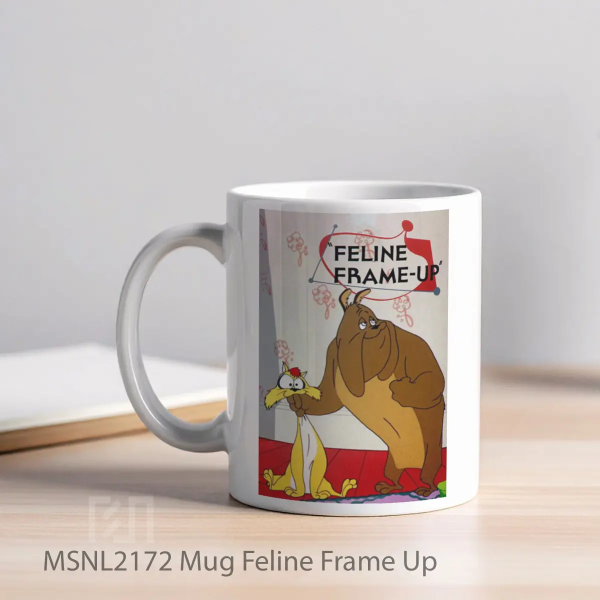 Mug Feline Frame Up Gelas Keramik Tema Film MSNL2172 - Tampak Kiri