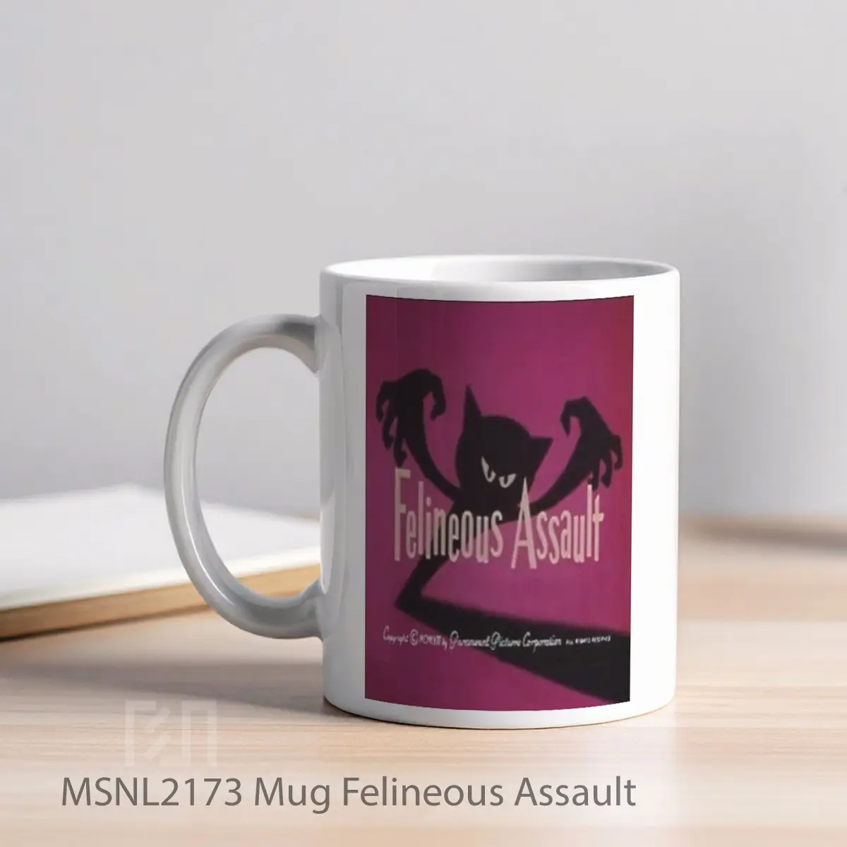 Mug Felineous Assault Gelas Keramik Tema Film MSNL2173 - Tampak Kiri