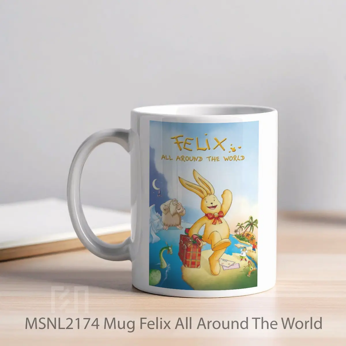 Mug Felix All Around The World Gelas Keramik Tema Film MSNL2174 - Tampak Kiri