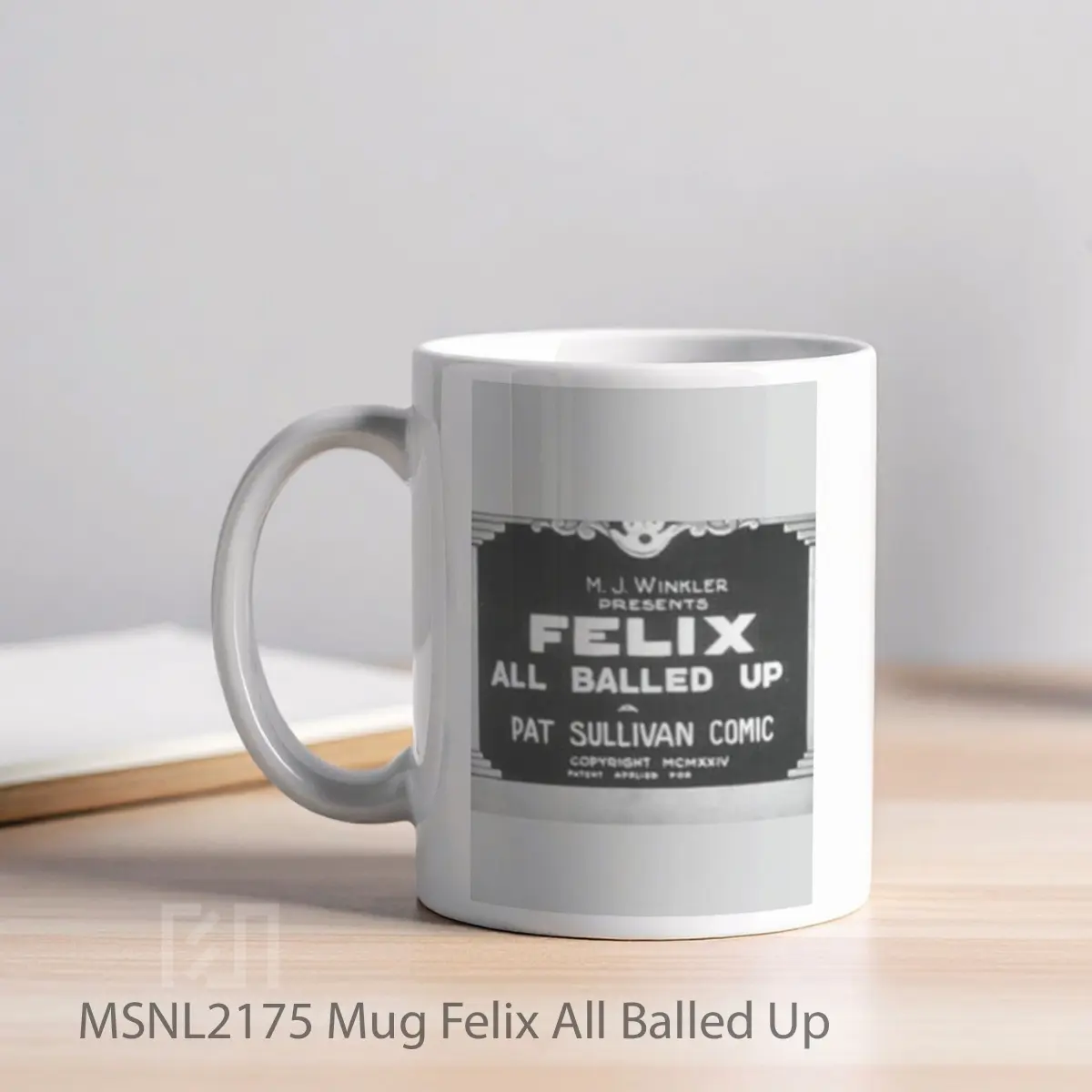 Mug Felix All Balled Up Gelas Keramik Tema Film MSNL2175 - Tampak Kiri