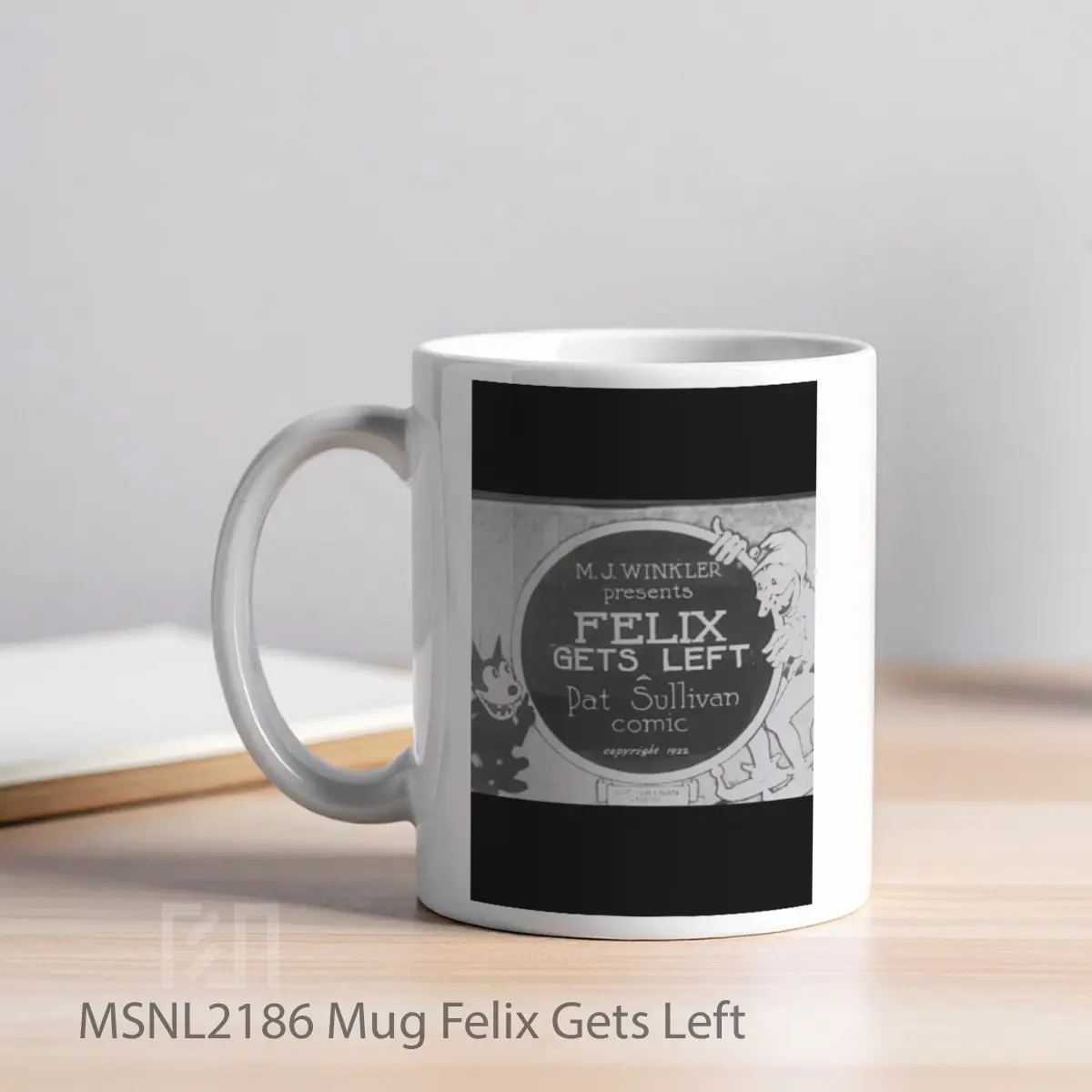 Mug Felix Gets Left Gelas Keramik Tema Film MSNL2186 - Tampak Kiri