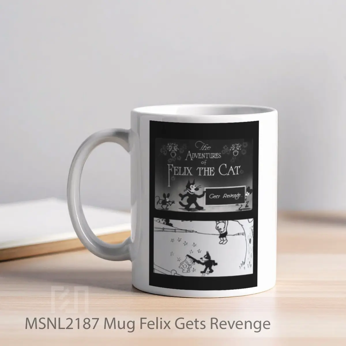 Mug Felix Gets Revenge Gelas Keramik Tema Film MSNL2187 - Tampak Kiri
