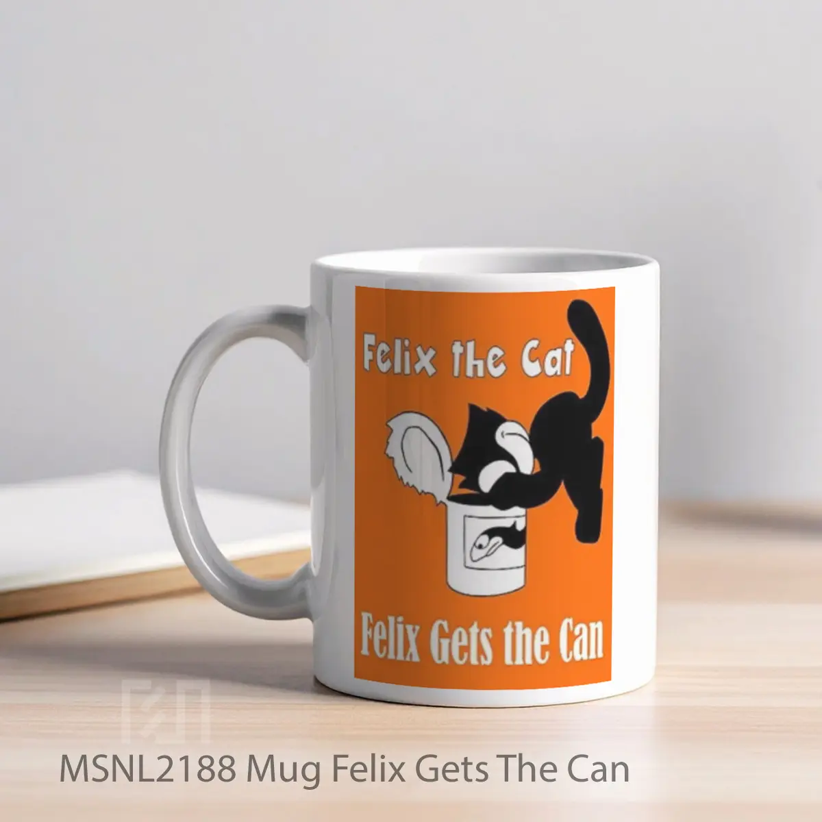 Mug Felix Gets The Can Gelas Keramik Tema Film MSNL2188 - Tampak Kiri