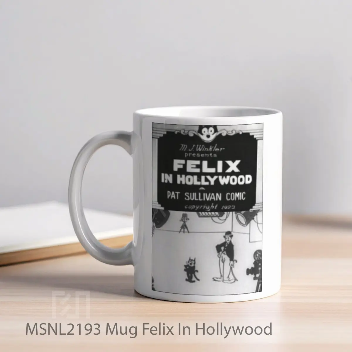 Mug Felix In Hollywood Gelas Keramik Tema Film MSNL2193 - Tampak Kiri