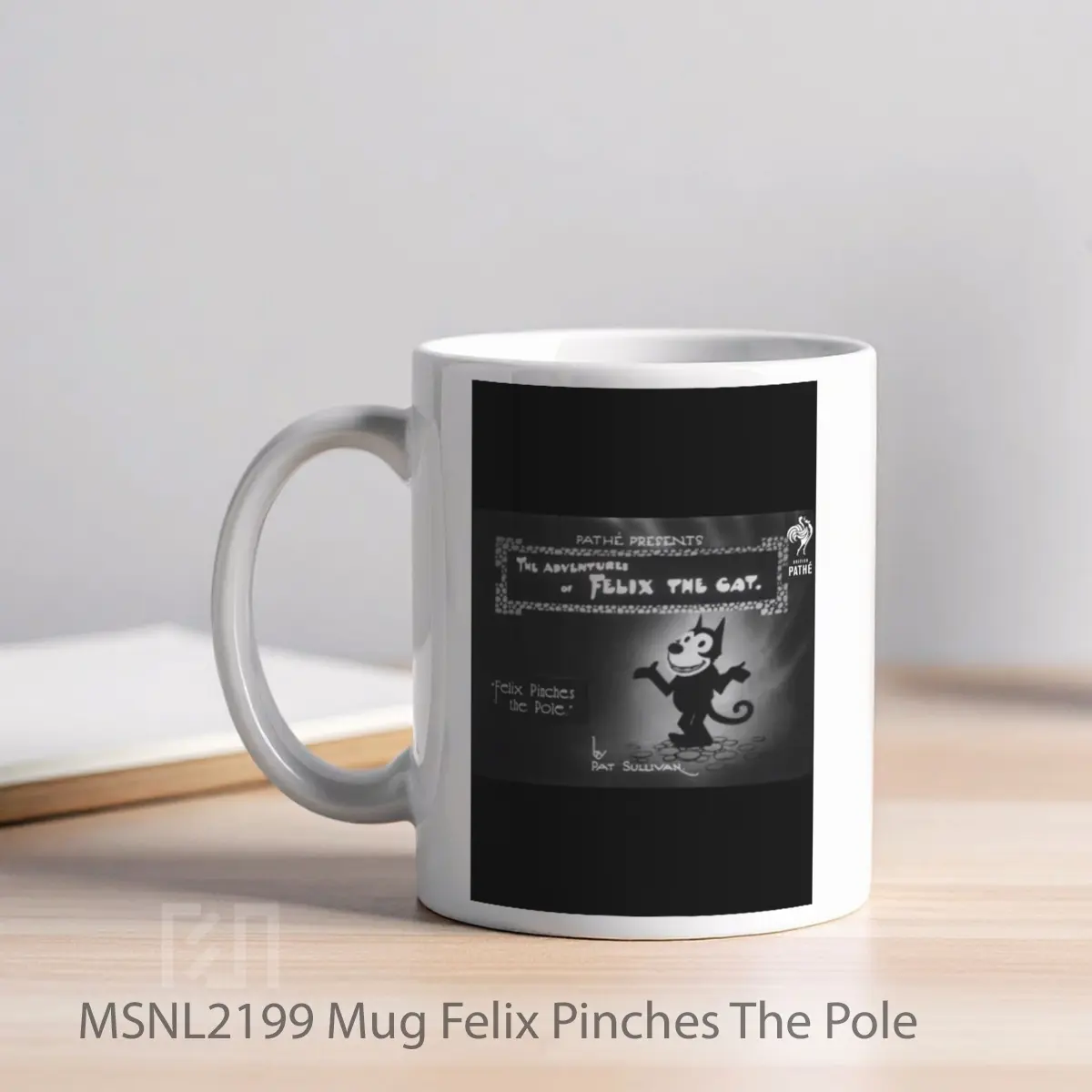 Mug Felix Pinches The Pole Gelas Keramik Tema Film MSNL2199 - Tampak Kiri