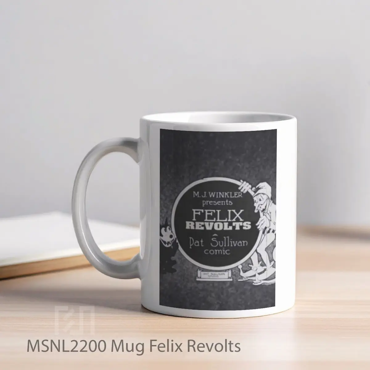 Mug Felix Revolts Gelas Keramik Tema Film MSNL2200 - Tampak Kiri