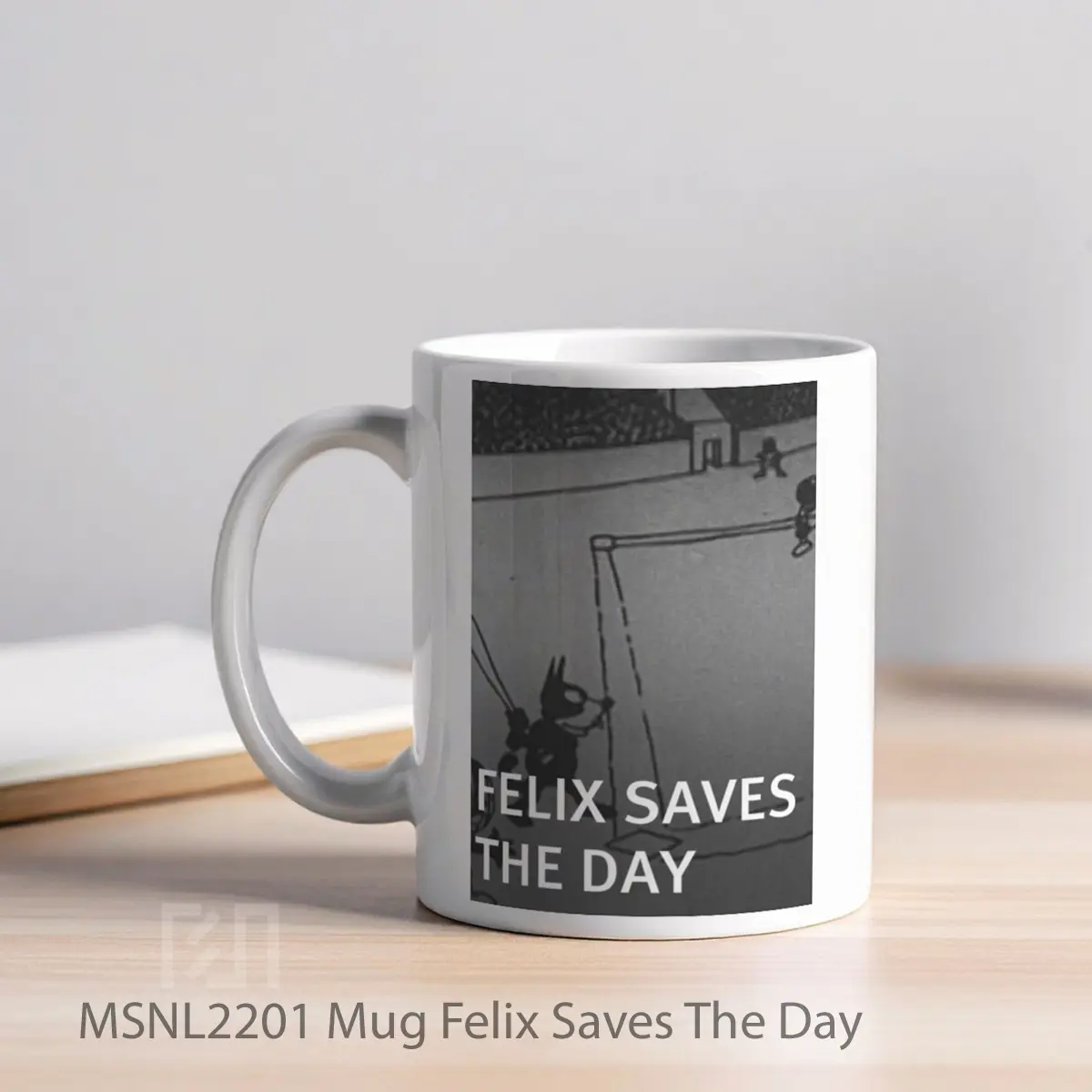 Mug Felix Saves The Day Gelas Keramik Tema Film MSNL2201 - Tampak Kiri