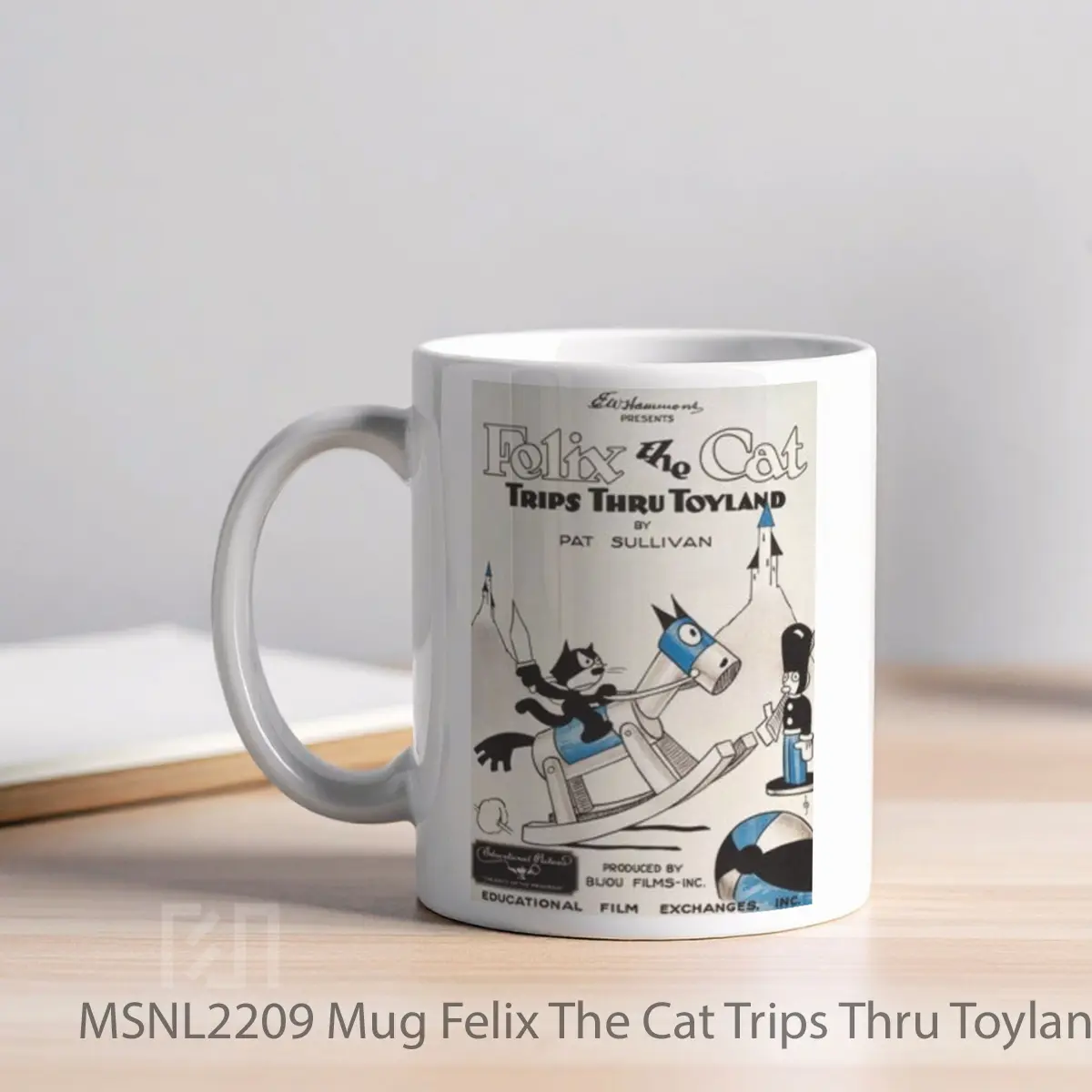 Mug Felix The Cat Trips Thru Toyland Gelas Keramik Tema Film MSNL2209 - Tampak Kiri