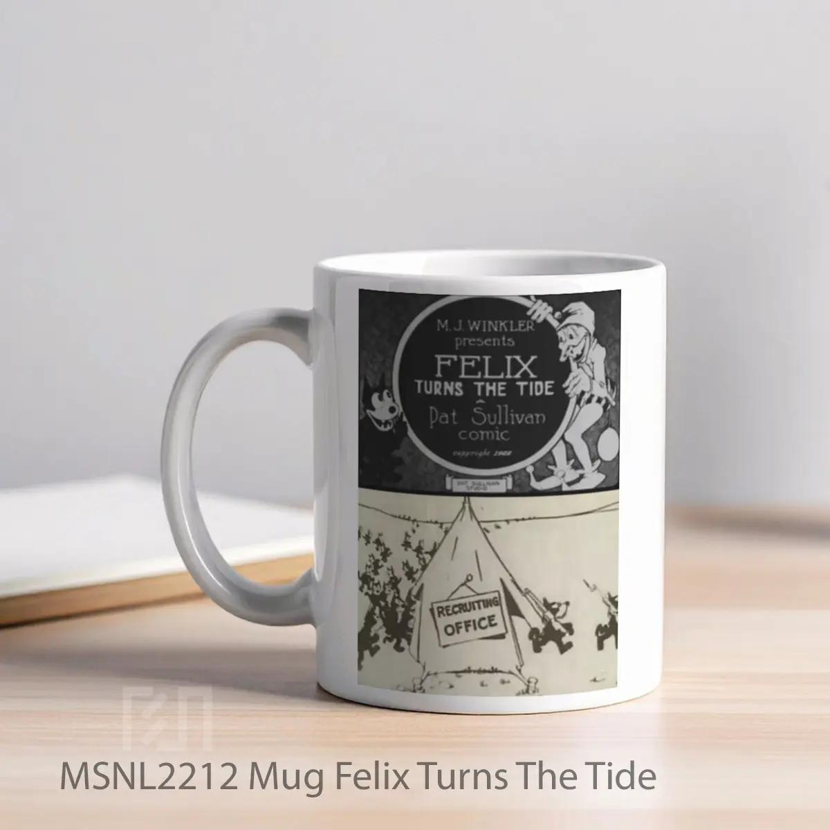 Mug Felix Turns The Tide Gelas Keramik Tema Film MSNL2212 - Tampak Kiri
