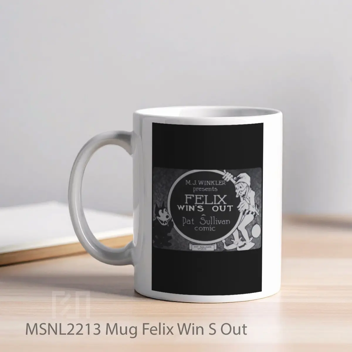 Mug Felix Win S Out Gelas Keramik Tema Film MSNL2213 - Tampak Kiri