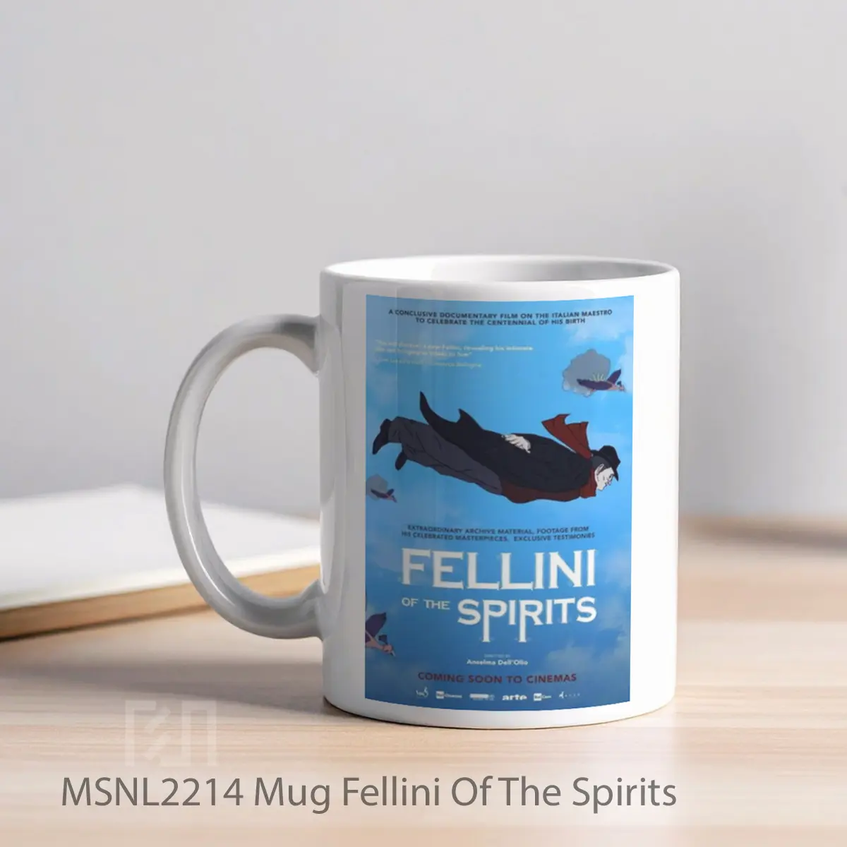 Mug Fellini Of The Spirits Gelas Keramik Tema Film MSNL2214 - Tampak Kiri