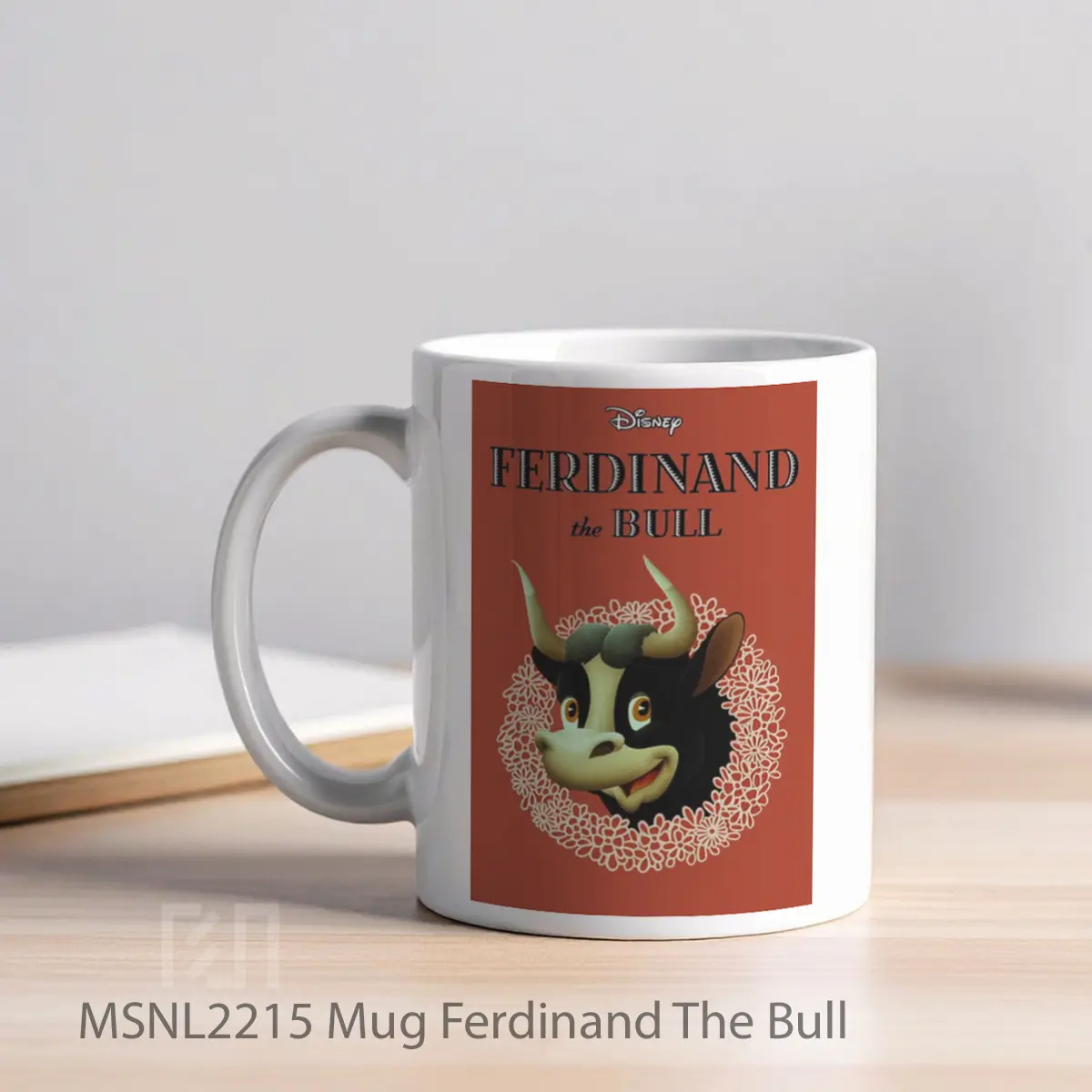 Mug Ferdinand The Bull Gelas Keramik Tema Film MSNL2215 - Tampak Kiri