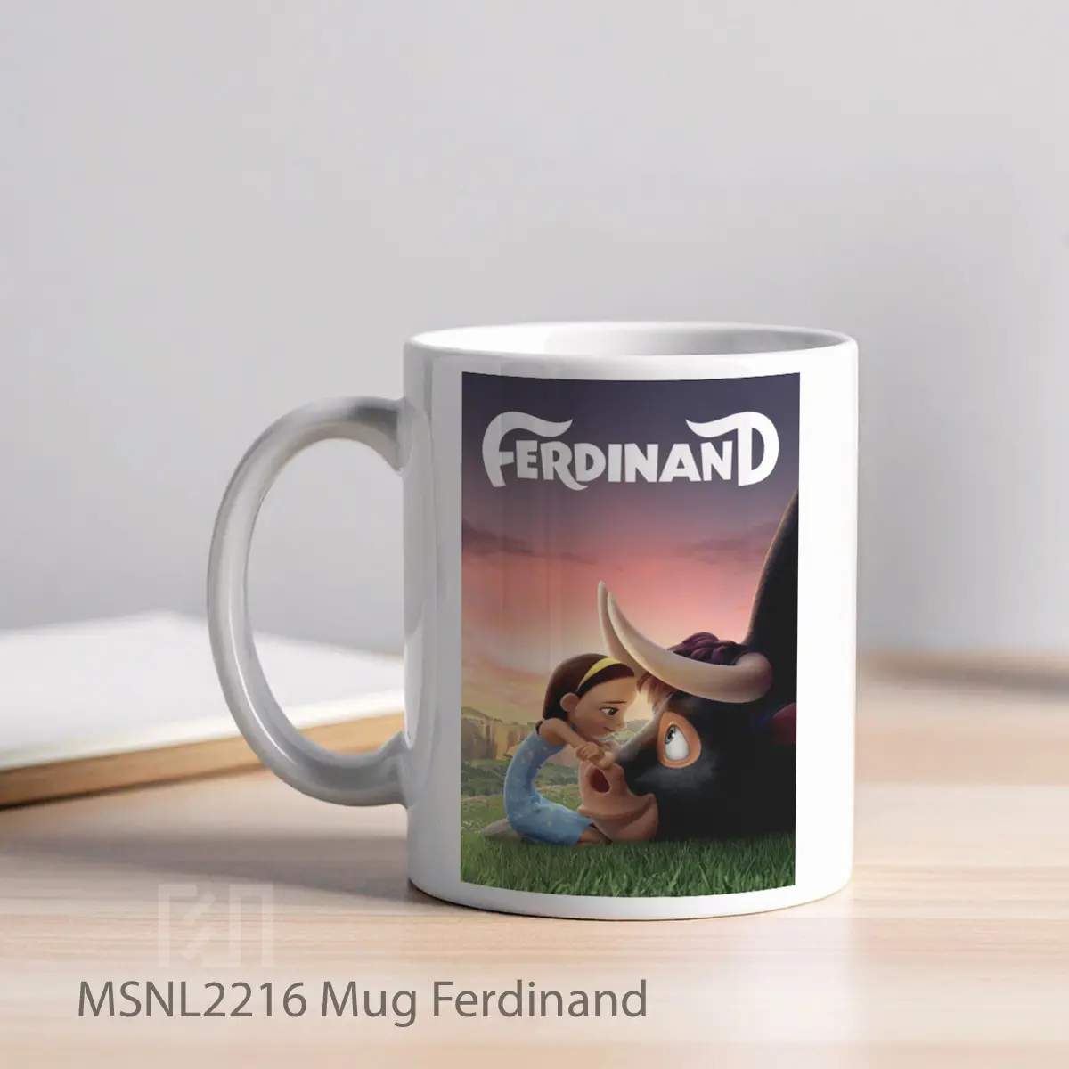 Mug Ferdinand Gelas Keramik Tema Film MSNL2216 - Tampak Kiri
