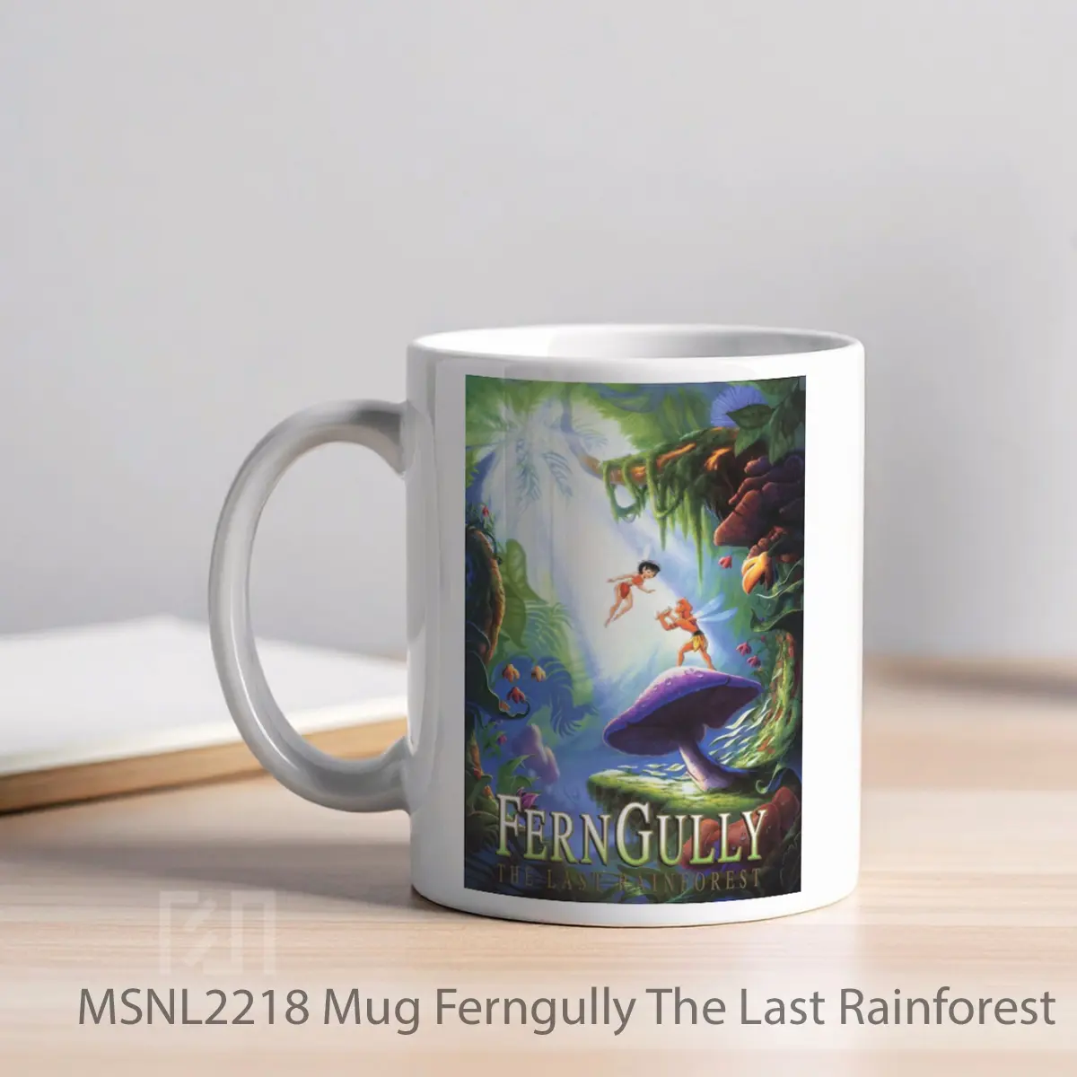 Mug Ferngully The Last Rainforest Gelas Keramik Tema Film MSNL2218 - Tampak Kiri