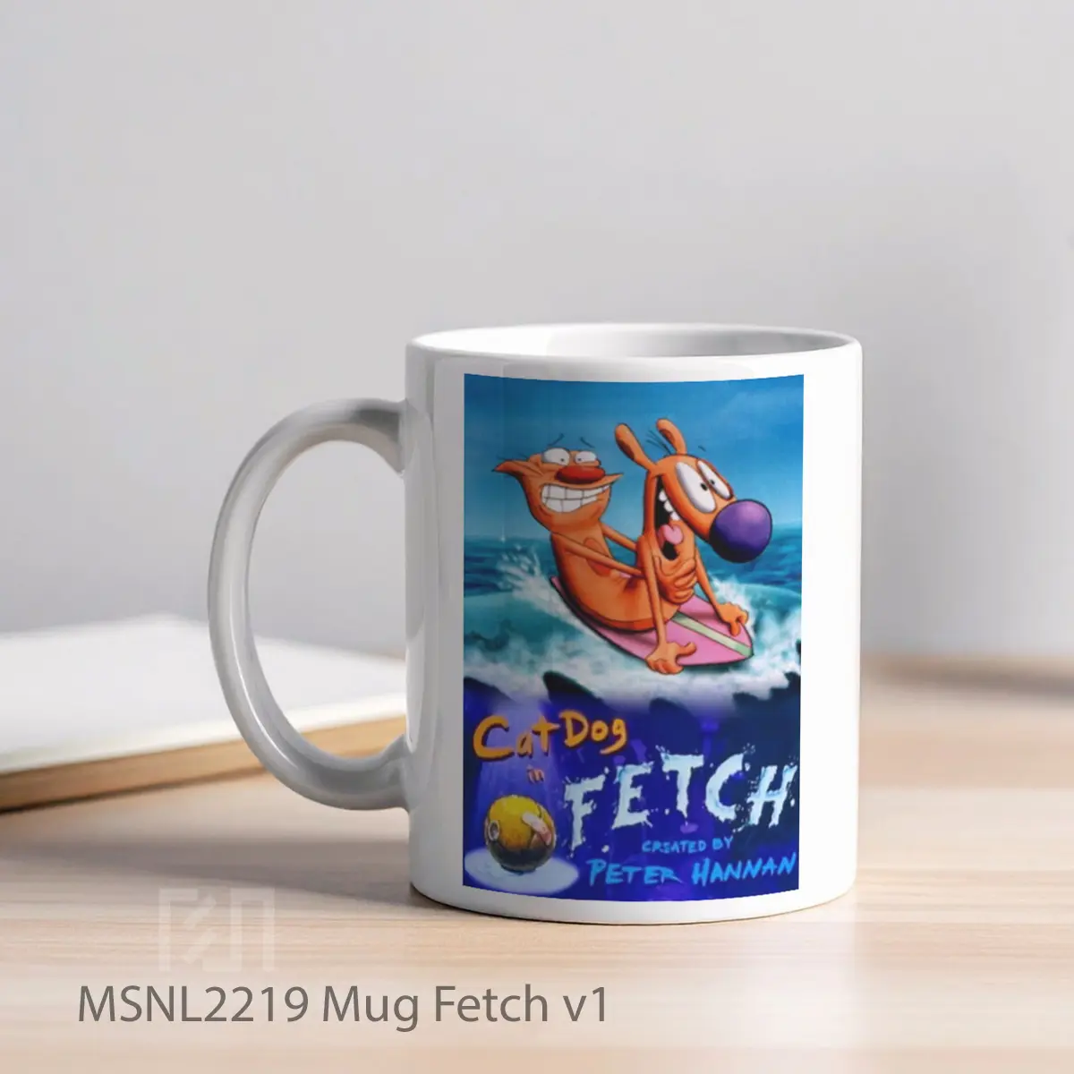 Mug Fetch V1 Gelas Keramik Tema Film MSNL2219 - Tampak Kiri
