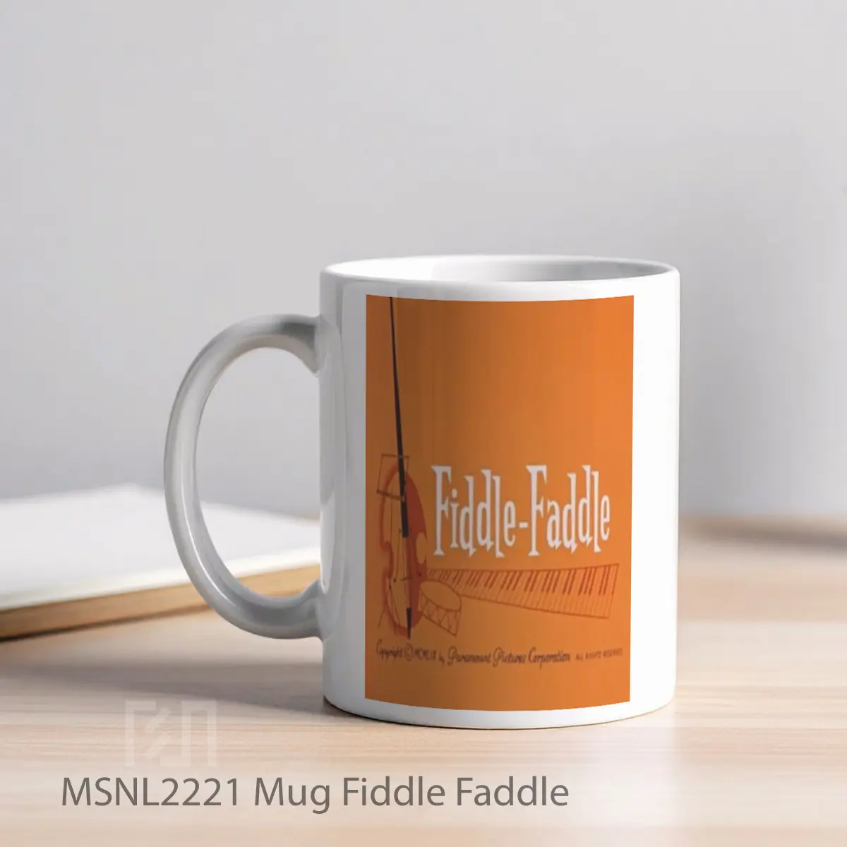Mug Fiddle Faddle Gelas Keramik Tema Film MSNL2221 - Tampak Kiri