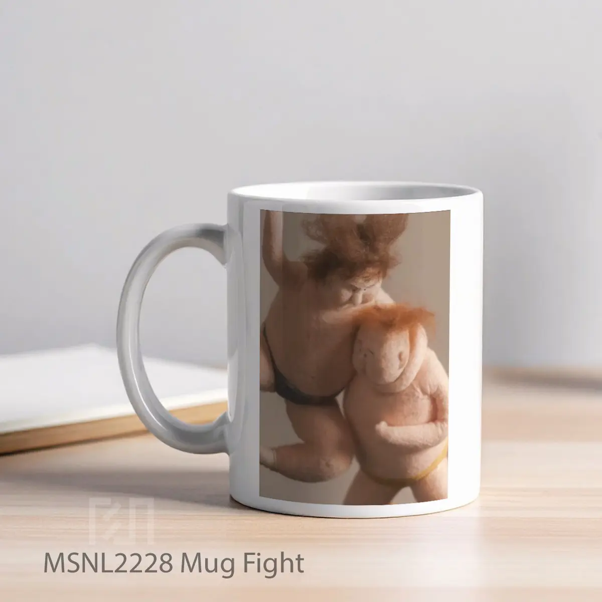 Mug Fight Gelas Keramik Tema Film MSNL2228 - Tampak Kiri