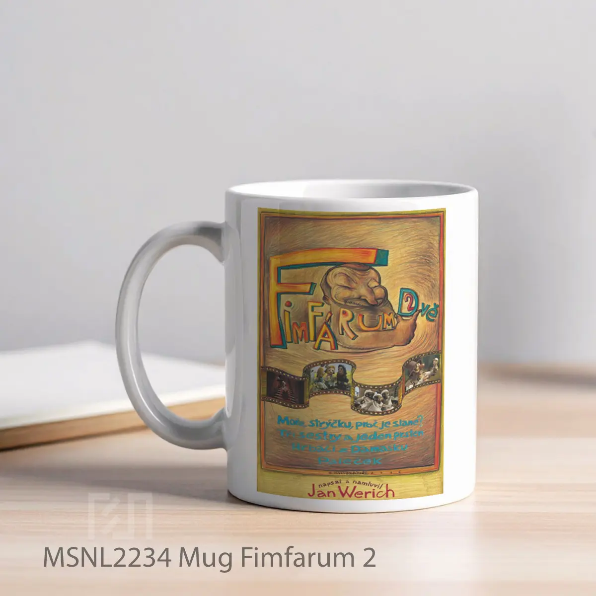Mug Fimfarum 2 Gelas Keramik Tema Film MSNL2234 - Tampak Kiri