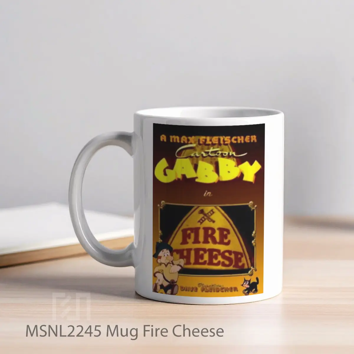 Mug Fire Cheese Gelas Keramik Tema Film MSNL2245 - Tampak Kiri