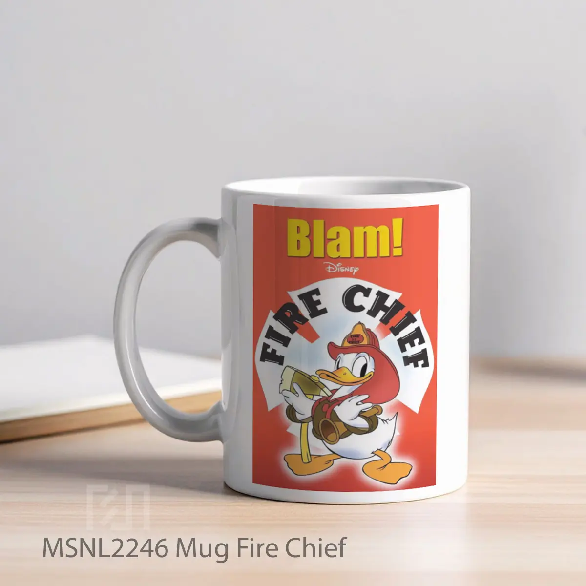 Mug Fire Chief Gelas Keramik Tema Film MSNL2246 - Tampak Kiri