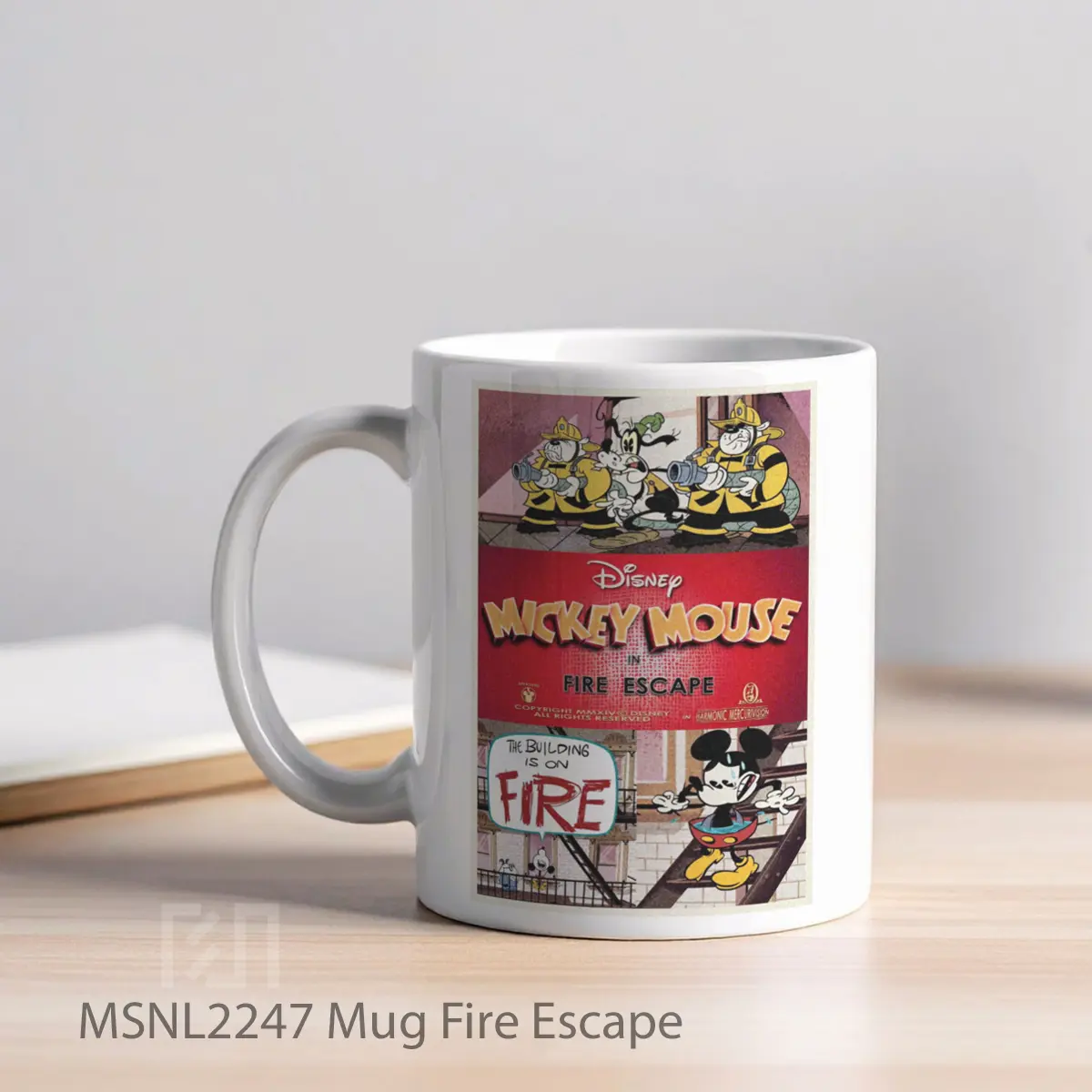 Mug Fire Escape Gelas Keramik Tema Film MSNL2247 - Tampak Kiri