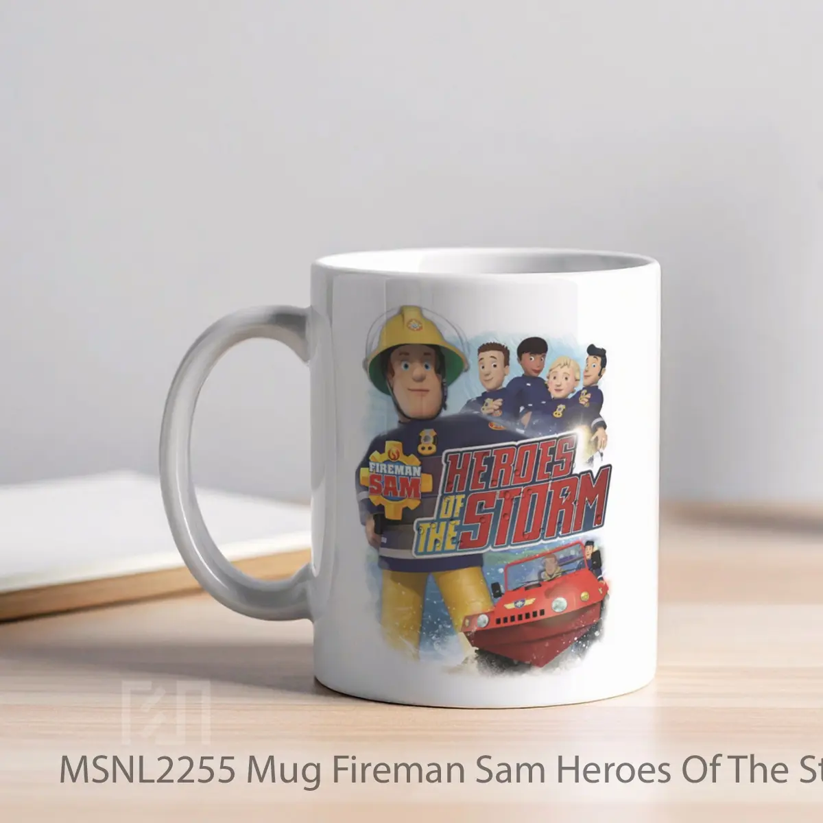 Mug Fireman Sam Heroes Of The Storm Gelas Keramik Tema Film MSNL2255 - Tampak Kiri