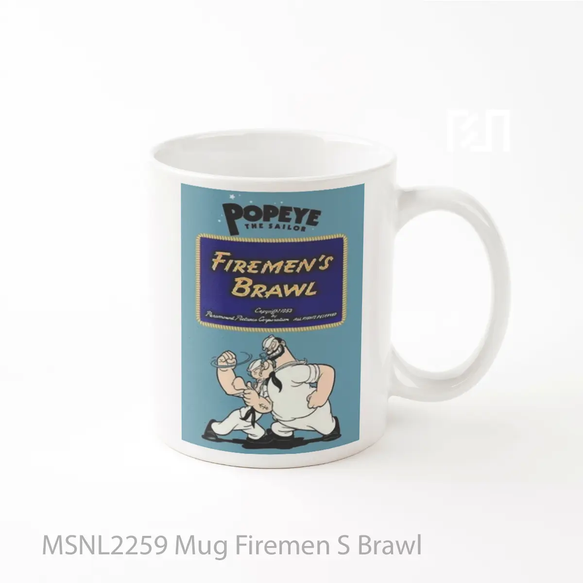 Mug Firemen S Brawl Gelas Keramik Tema Film MSNL2259