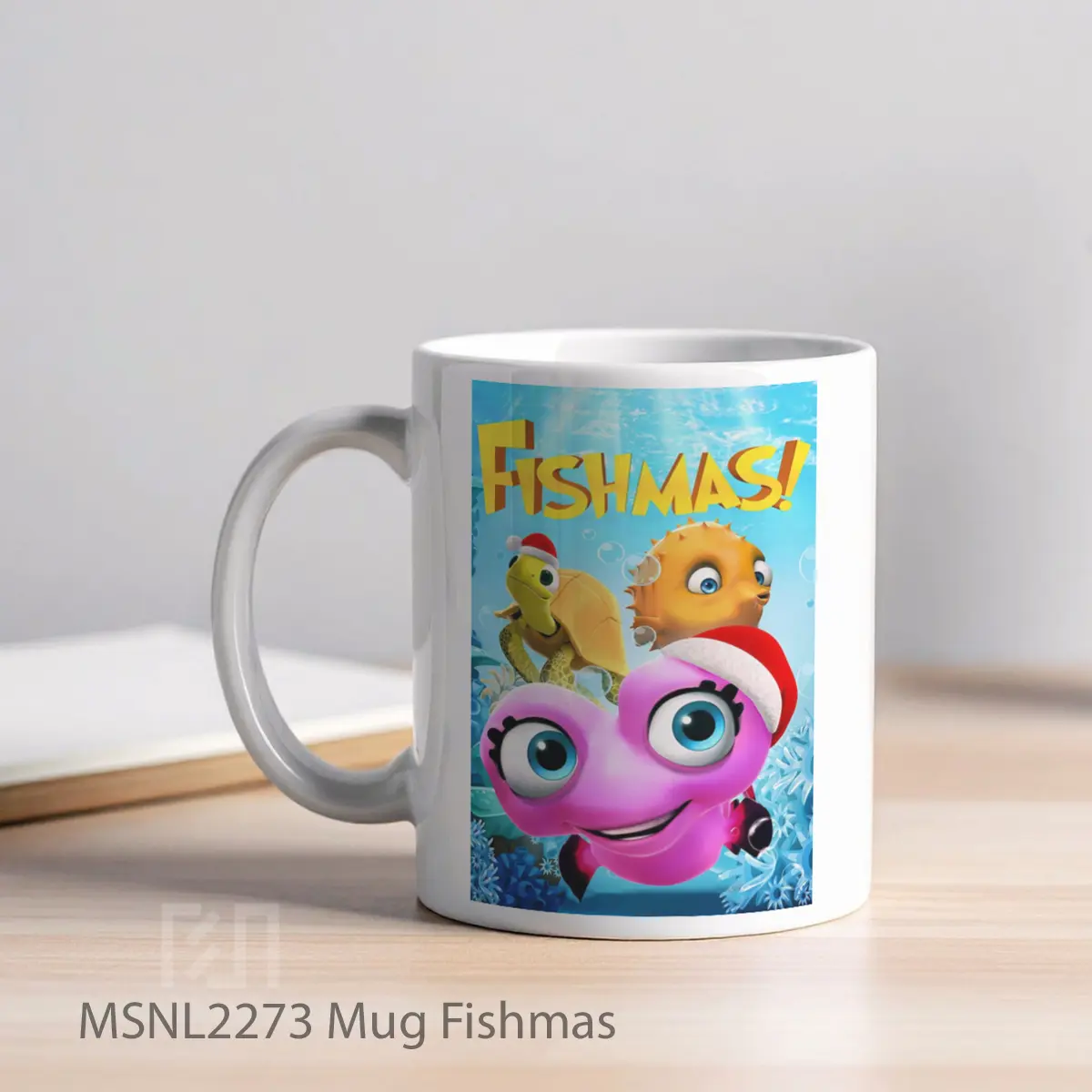Mug Fishmas Gelas Keramik Tema Film MSNL2273 - Tampak Kiri