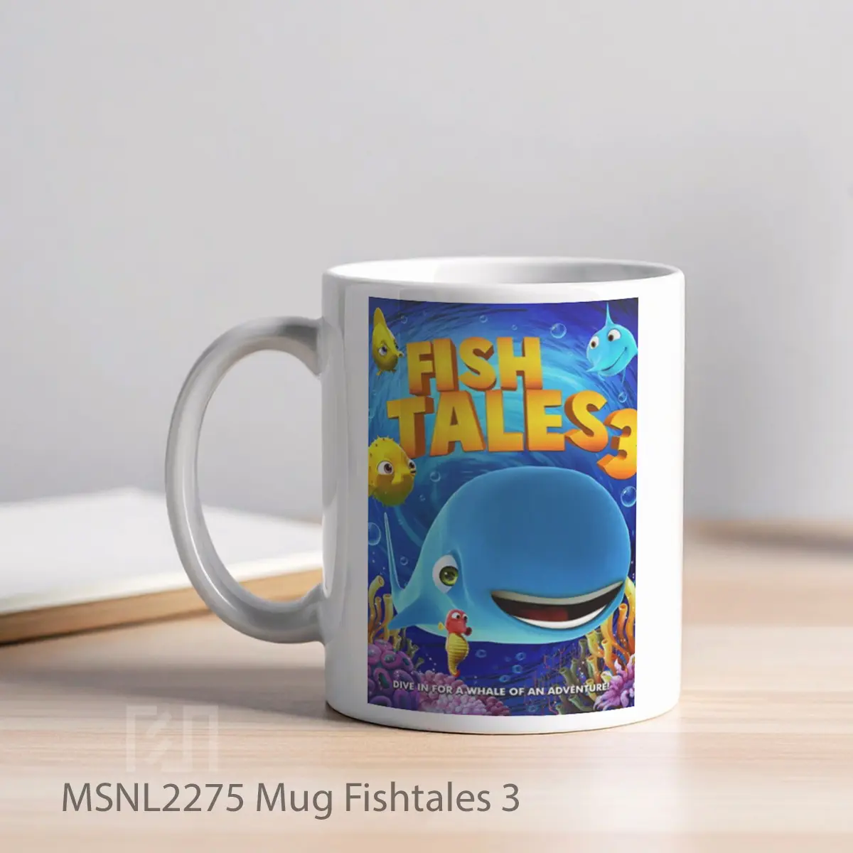 Mug Fishtales 3 Gelas Keramik Tema Film MSNL2275 - Tampak Kiri