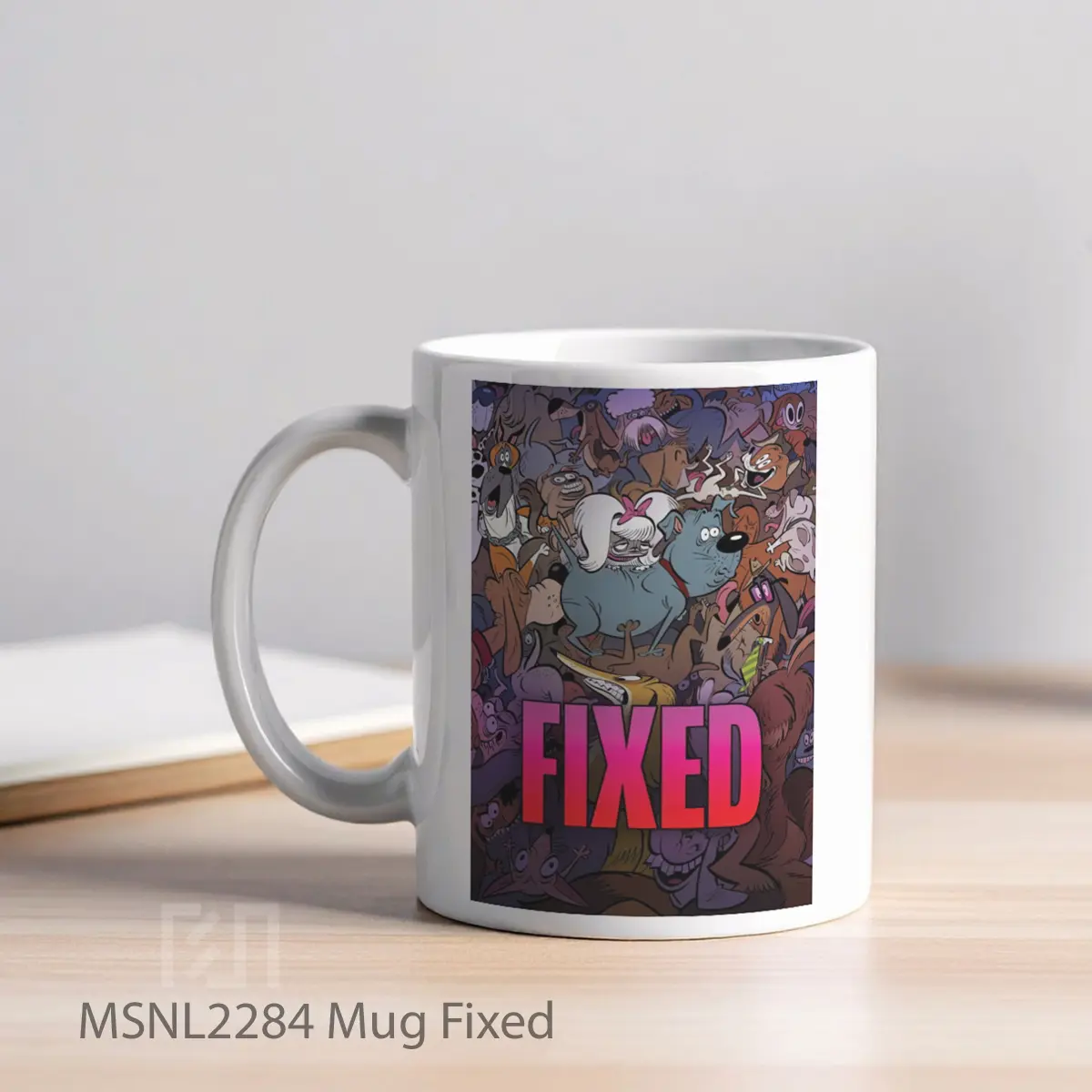 Mug Fixed Gelas Keramik Tema Film MSNL2284 - Tampak Kiri