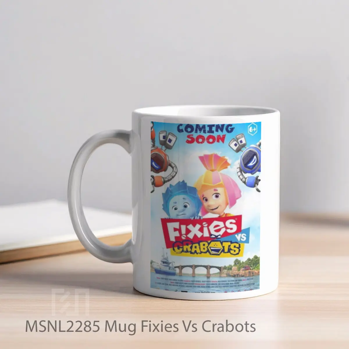 Mug Fixies Vs Crabots Gelas Keramik Tema Film MSNL2285 - Tampak Kiri