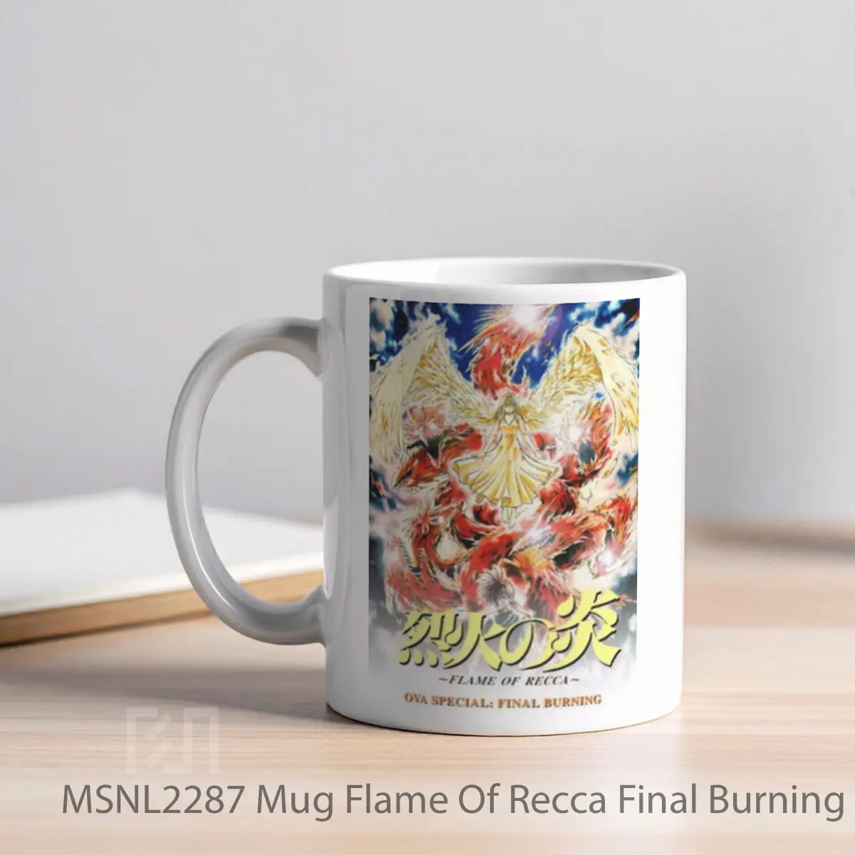 Mug Flame Of Recca Final Burning Gelas Keramik Tema Film MSNL2287 - Tampak Kiri